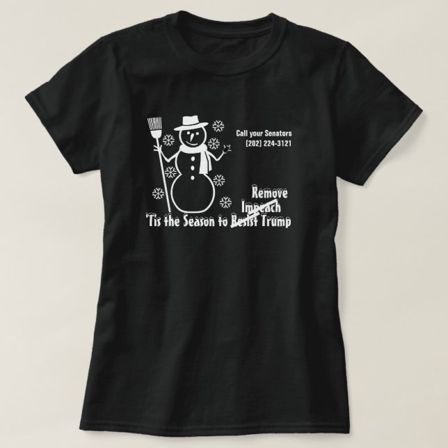 Camiseta Esta é a estação para imitar remover o floco de ne (Frente do Design)