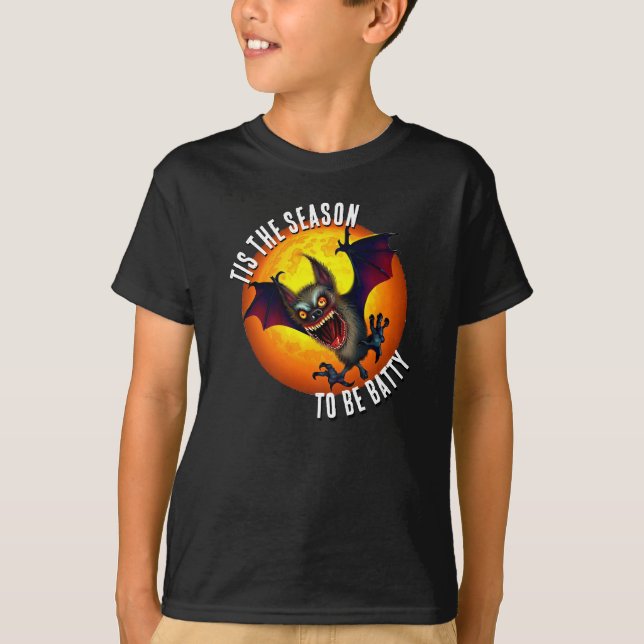 Camiseta Esta é a estação para ser o Batty Vampire Bat (Frente)