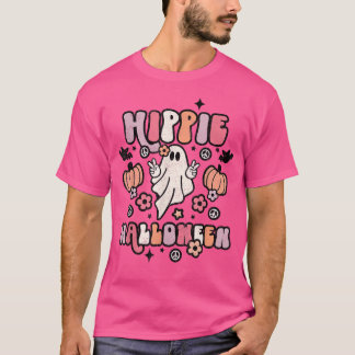 Camiseta Esta é a estação Pumpkin Boo 60s 70s Hippie Hallow