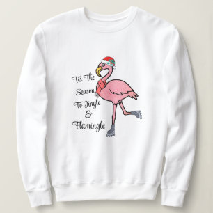 Camiseta Esta é a estação, um belo Flamingo de Patinação co