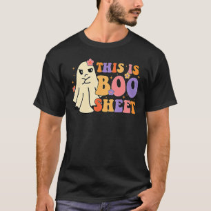 Camiseta Esta É A Figurinha De Boo Sheet Ghost Groovy Hallo