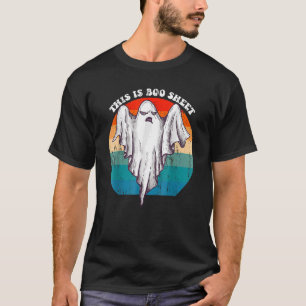 Camiseta Esta É A Folha De Boo Ghost Retro Halloween Costum
