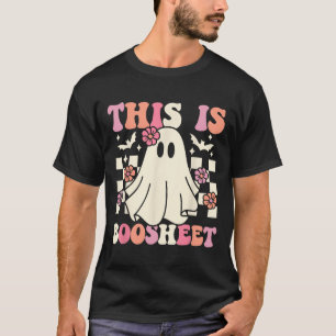 Camiseta Esta É A Folha De Boo Halloween Ghost Costume Retr