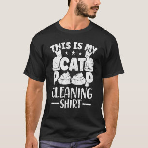 Camiseta Esta é a limpeza da merda do meu gato Meninas Meni