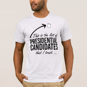 Camiseta Esta é a lista de candidatos em que confio