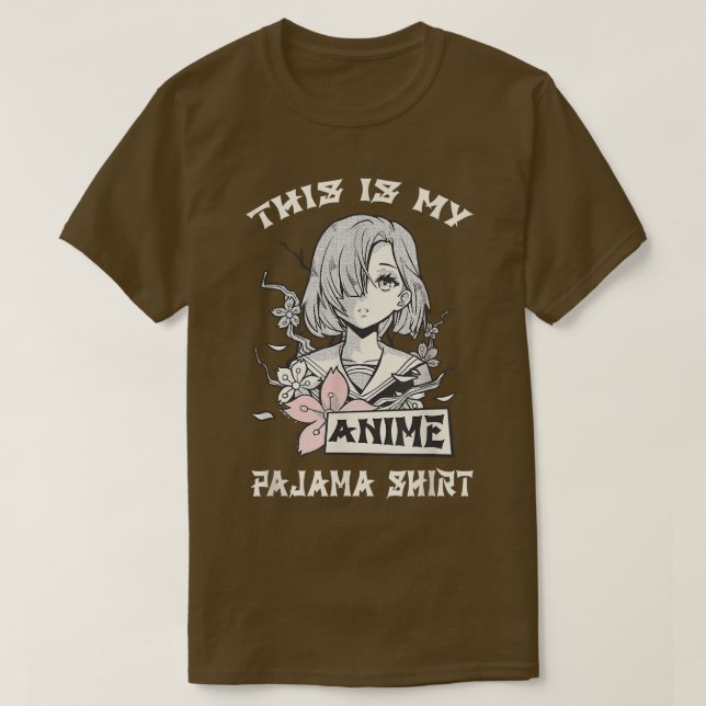 Camiseta Esta É A Minha Anime Pajama Mulheres Otaku Pajamas (Frente do Design)