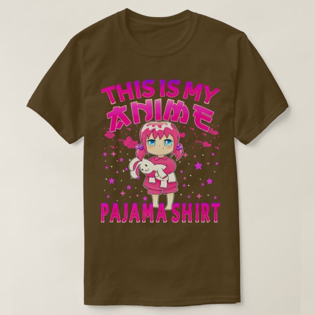Camiseta Esta É A Minha Anime Pajama Mulheres Otaku Pajamas (Frente do Design)