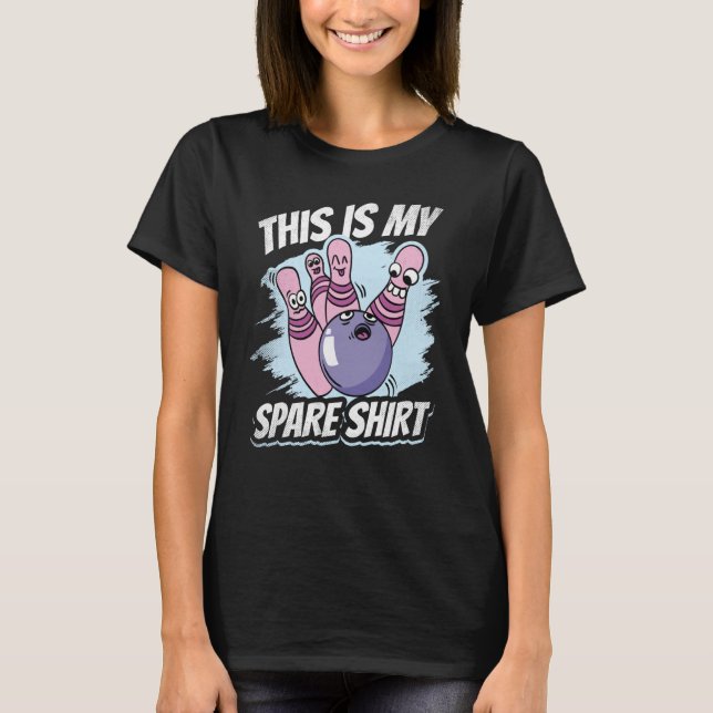 Camiseta Esta é a minha Boliche de reposição a dizer (Frente)