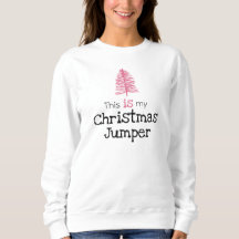 Esta é a minha camisola de Natal Pink Tree Sweatsh