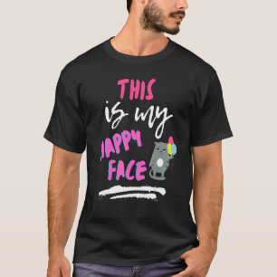 Camiseta Esta é a minha cara feliz sarcástica