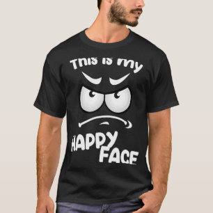 Camiseta Esta é a minha cara feliz sarcástica