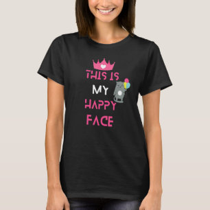 Camiseta Esta é a minha cara feliz sarcástica