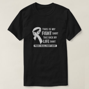 Camiseta Esta É A Minha Consciência De Canceres De Pulmã
