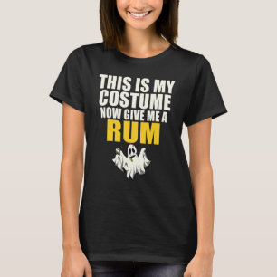 Camiseta Esta É A Minha Costuma Dar-Me Um Rum Halloween Gho