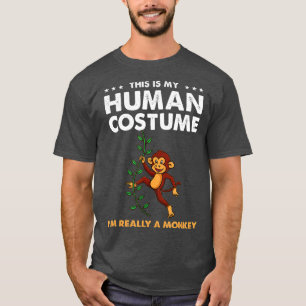 Camiseta Esta É A Minha Costuma Humana. Sou Mesmo Um Macaco