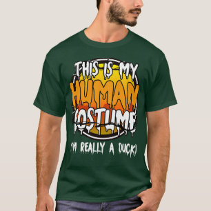 Camiseta Esta É A Minha Costuma Humana. Sou Um Pato Engraça