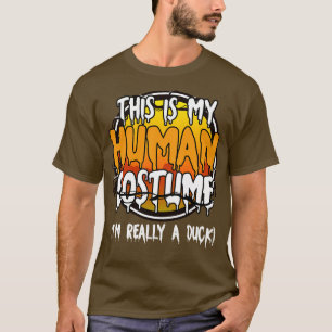 Camiseta Esta É A Minha Costuma Humana. Sou Um Pato Engraça
