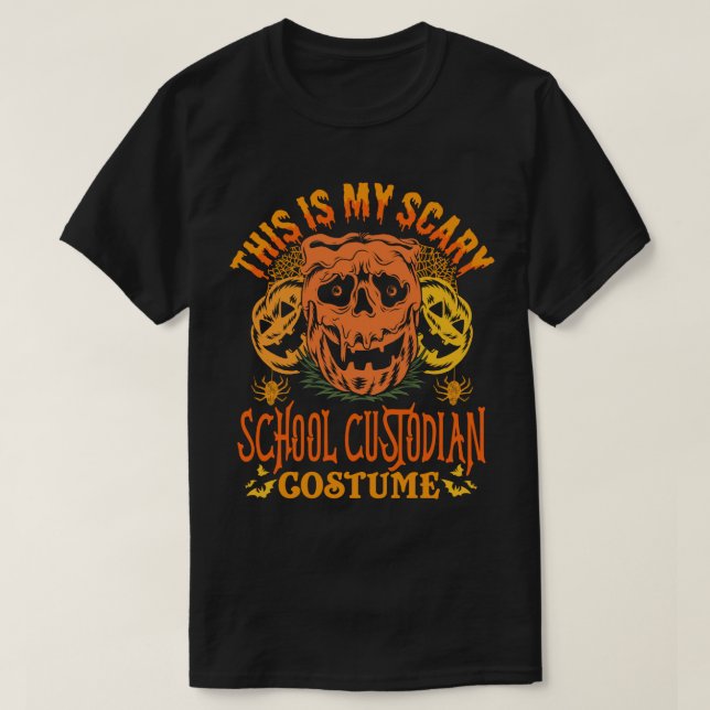 Camiseta Esta É A Minha Costume Assustadora De Escolas (Frente do Design)