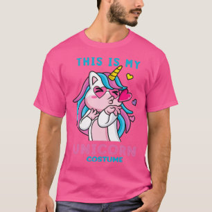 Camiseta Esta É A Minha Costume De Unicórnio