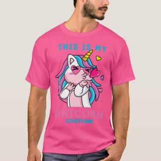 Camiseta Esta É A Minha Costume De Unicórnio