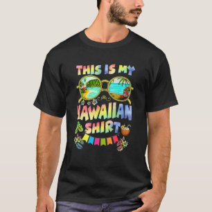Camiseta Esta É A Minha Costume Tropical Hawaiana De Luau H