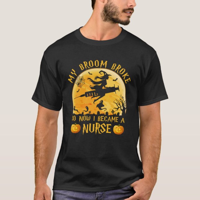 Camiseta Esta é a minha enfermeira assustada Witcher Happy  (Frente)