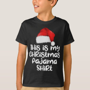 Camiseta Esta é a minha família de Natal Pajama Engraçada