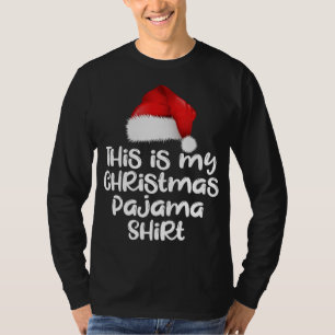 Camiseta Esta é a minha família de Natal Pajama Engraçada