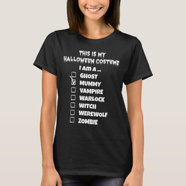 Camiseta Esta é a minha fantasia de Halloween - Check Mark  (Frente)