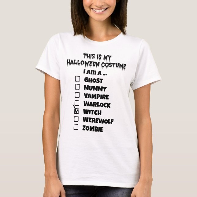 Camiseta Esta é a minha fantasia de Halloween - cheque a br (Frente)