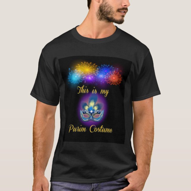 Camiseta Esta é a minha fantasia de Purim (Frente)