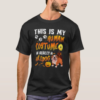 Camiseta Esta é a minha fantasia humana. Eu sou mesmo um Bu