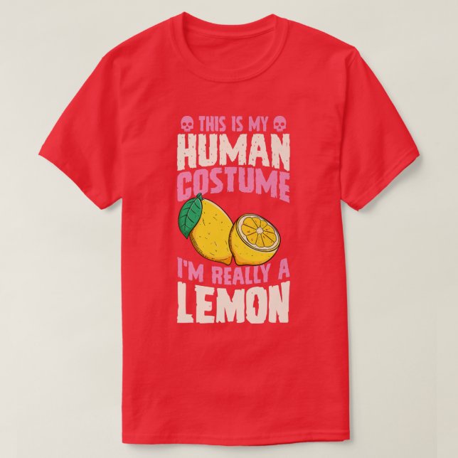 Camiseta Esta é a minha fantasia humana. Eu sou mesmo um Li (Frente do Design)