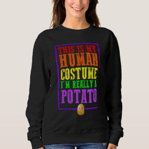 Camiseta Esta é a minha fantasia humana. Eu sou mesmo um sa