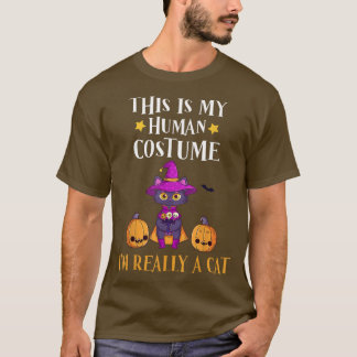 Camiseta Esta é a minha fantasia humana. Eu sou mesmo uma a