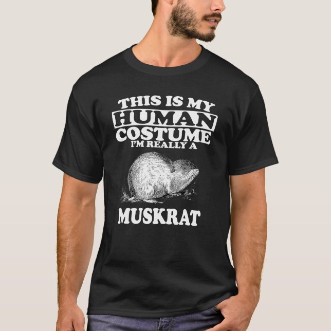 Camiseta Esta é a minha fantasia humana, eu sou realmente u (Frente)