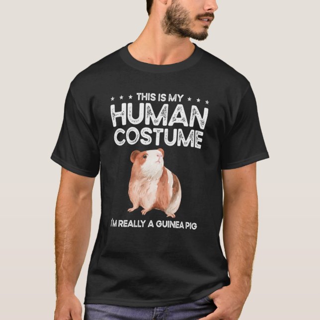 Camiseta Esta é a minha fantasia humana. Eu sou realmente u (Frente)