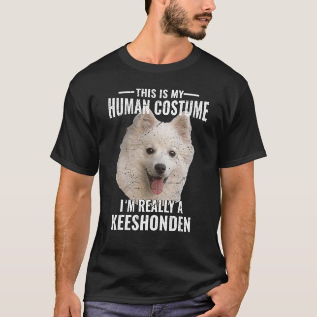 Camiseta Esta é a minha fantasia humana Eu sou realmente um (Frente)