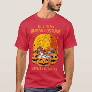 Camiseta Esta é a minha fantasia humana que sou realmente u