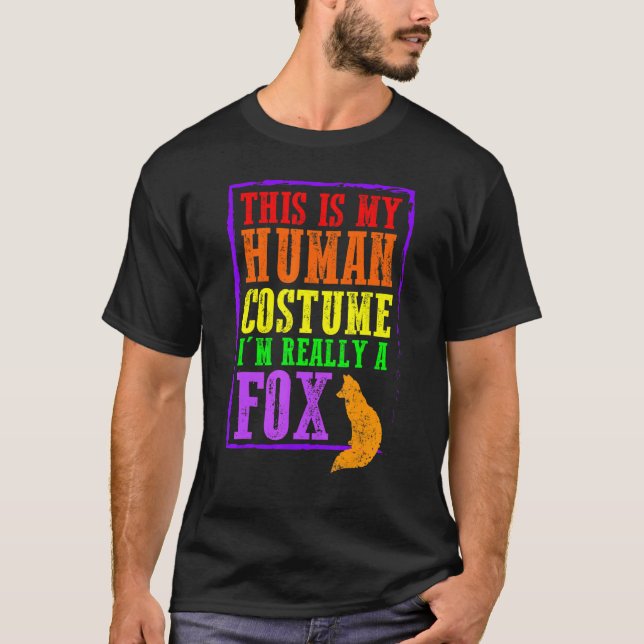 Camiseta Esta é a minha fantasia humana. Sou mesmo um feiti (Frente)