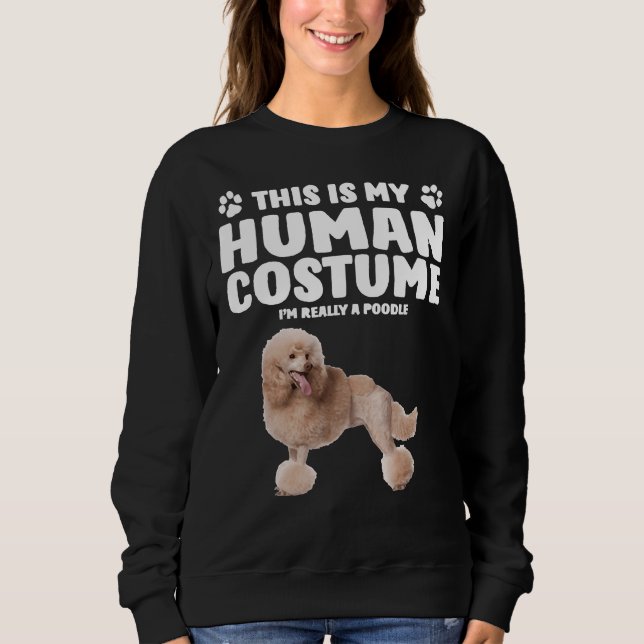Camiseta Esta é a minha fantasia humana. Sou mesmo um Poodô (Frente)