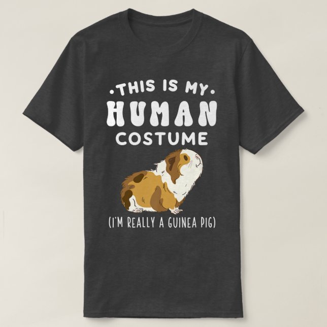Camiseta Esta é a minha fantasia humana. Sou mesmo um porco (Frente do Design)