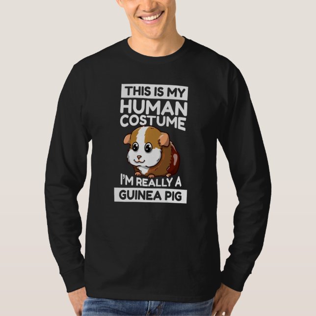Camiseta Esta é a minha fantasia humana. Sou mesmo um porco (Frente)