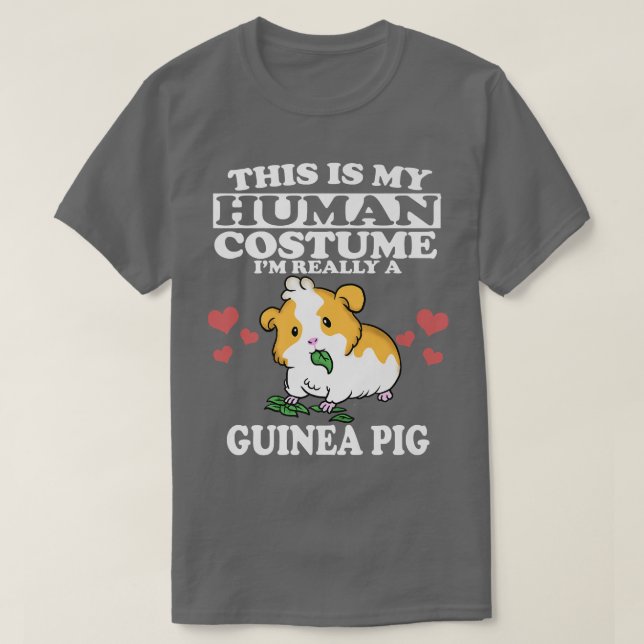 Camiseta Esta é a minha fantasia humana. Sou mesmo um porco (Frente do Design)