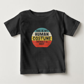 Camiseta Esta é a minha fantasia humana. Sou mesmo um prese