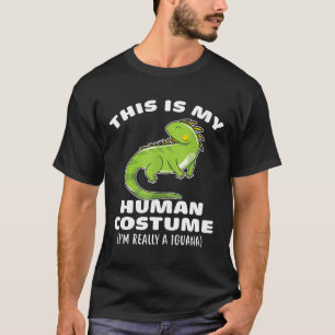 Camiseta Esta é a minha fantasia humana. Sou mesmo um prese