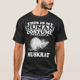 Camiseta Esta é a minha fantasia humana, sou mesmo um rato
