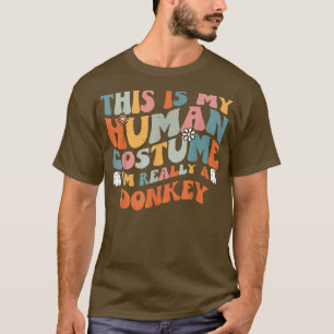 Camiseta Esta é a minha fantasia humana. Sou mesmo um retro
