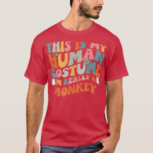 Camiseta Esta é a minha fantasia humana. Sou mesmo um retro