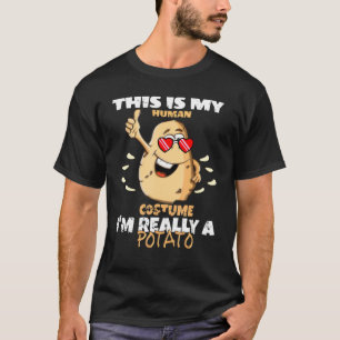 Camiseta Esta é a minha fantasia humana. Sou mesmo uma bata